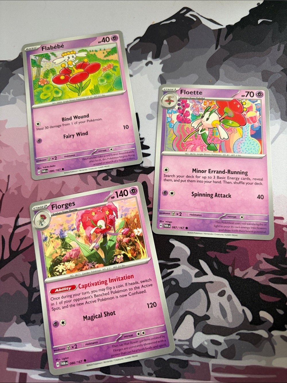 Flabébé Floette Florges Evolution Line Lot | Twilight Masquerade | ✨5/$25